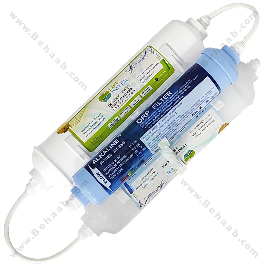 فیلتر بیرونی یخچال 3 مرحله الیاف، کربن و قلیایی لایف واتر - 3 Stage Exterior Refrigerator Water Filter PP and GAC and Alkaline Life Water