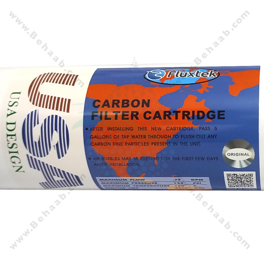فیلتر پست کربن تصفیه آب نیمه صنعتی فلاکستک - Post Activated Carbon PAC Water Filter Replacement Fluxtek