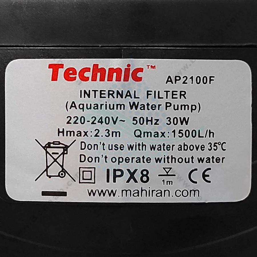 فیلتر داخلی آکواریوم تکنیک مدل AP2100F - Aquarium Internal Filter Technic AP2100F