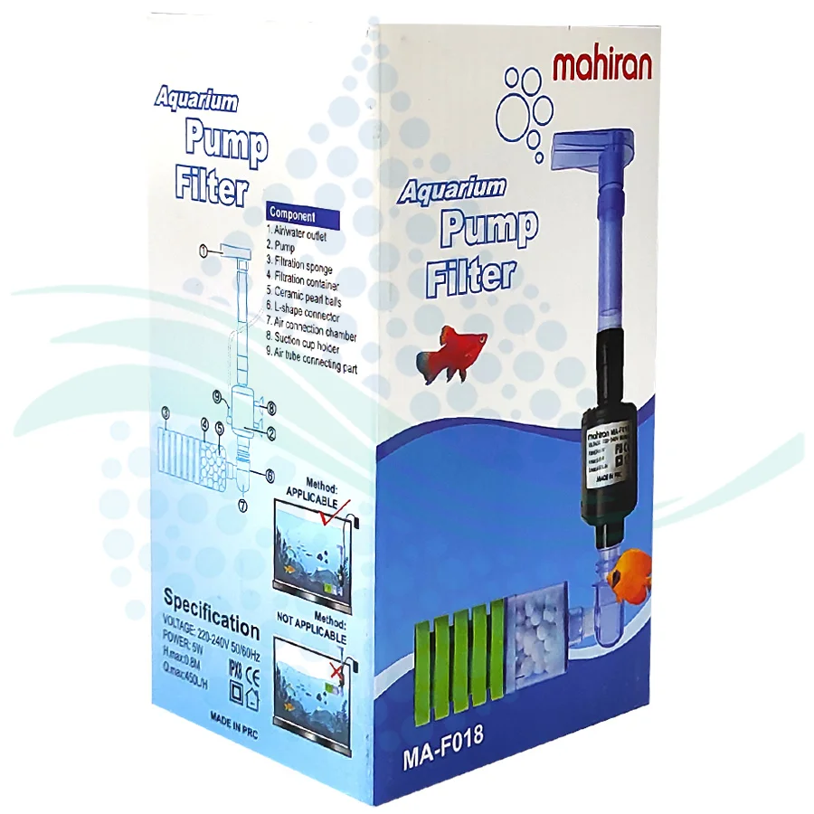 فیلتر اسفنجی الکتریکی آکواریوم مدل MA-F018 - Aquarium Electric Power Sponge Filter MA-F018