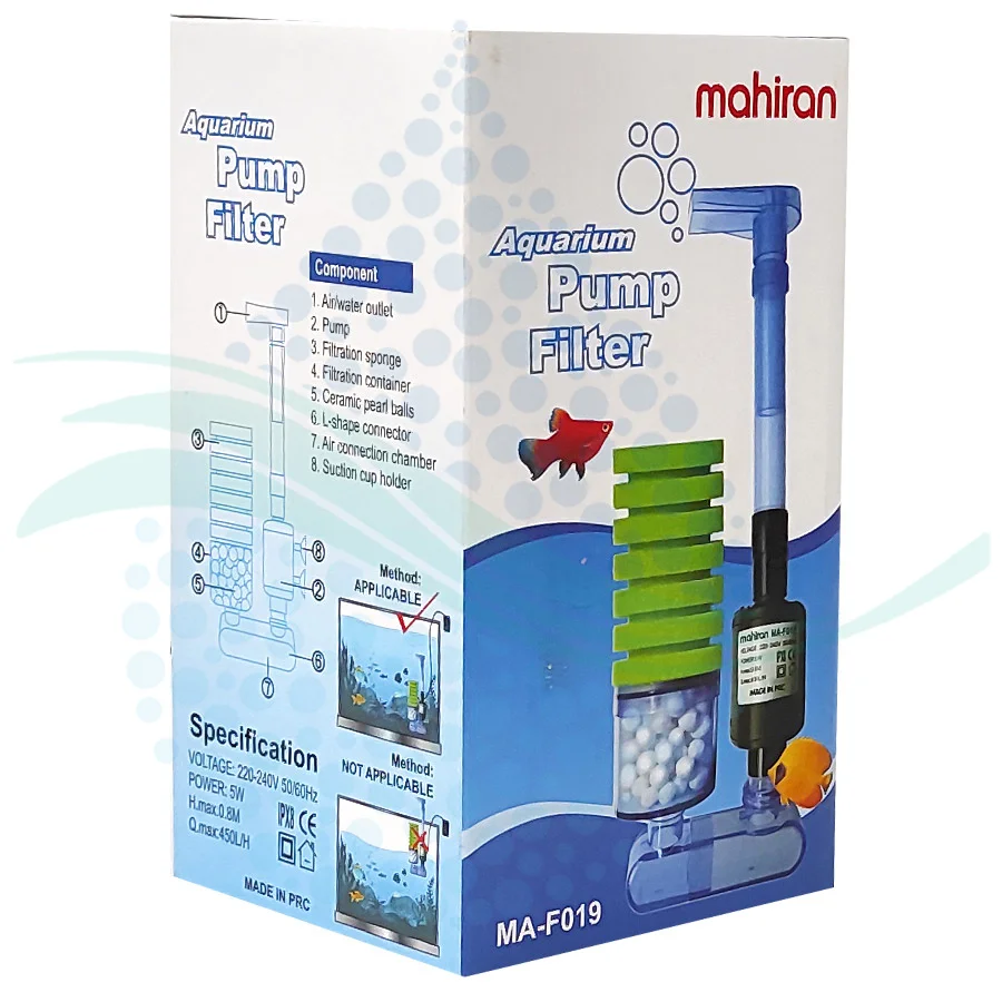 فیلتر اسفنجی الکتریکی آکواریوم مدل MA-F019 - Aquarium Electric Power Sponge Filter MA-F019
