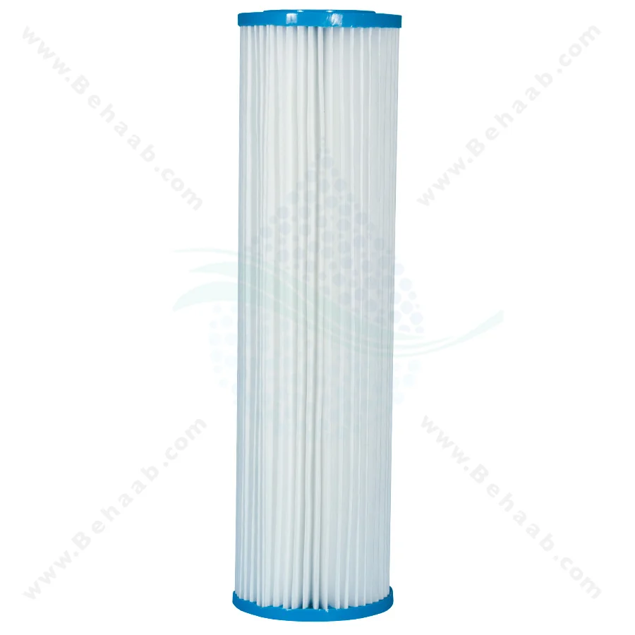 فیلتر پلی استر 10 اینچ 1 میکرون Flame - Flame Polyester Pleated Sediment Water Filter Washable and Reusable 2.5" X 10" 1 Micron