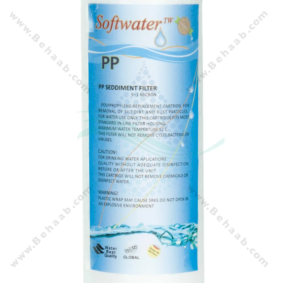 فیلتر الیافی سافت واتر 5 میکرون - 10inch 5 Micron Sediment Water Filter Cartridge SoftWater