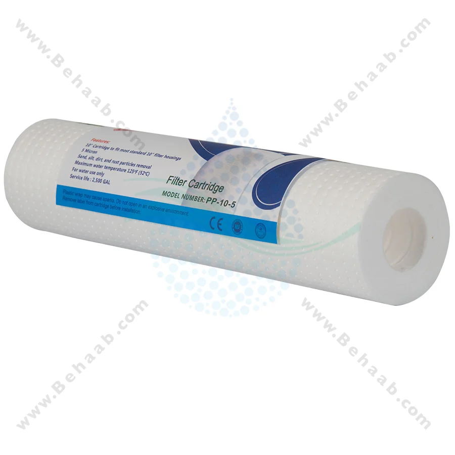 فیلتر الیافی الکوثر 5 میکرون مدل PP-10-5 - 10inch 5 Micron Sediment Water Filter Cartridge Alkauther