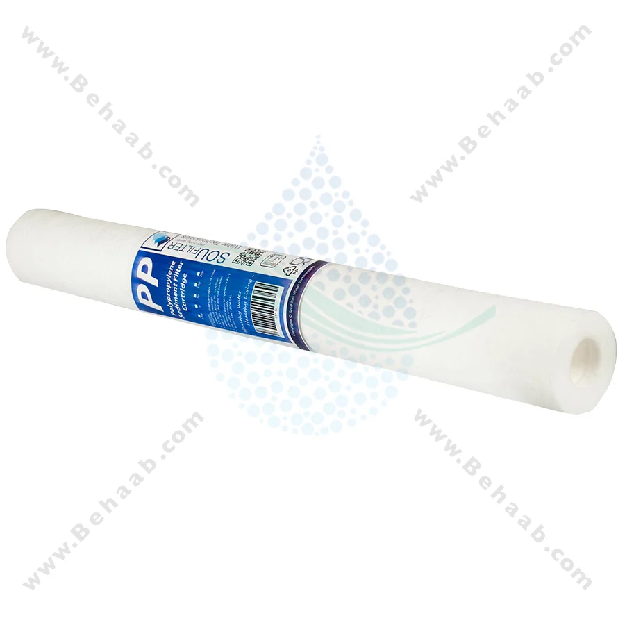 فیلتر الیافی 20 اینچ اسلیم سوفیلتر 5 میکرون - 20 inch 5 micron PP Sediment Water Filter Cartridge SOU Filter