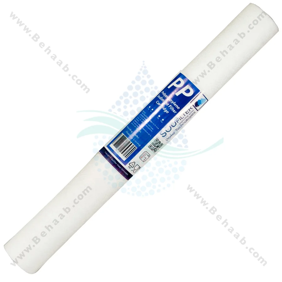 فیلتر الیافی 20 اینچ اسلیم سوفیلتر 5 میکرون - 20 inch 5 micron PP Sediment Water Filter Cartridge SOU Filter