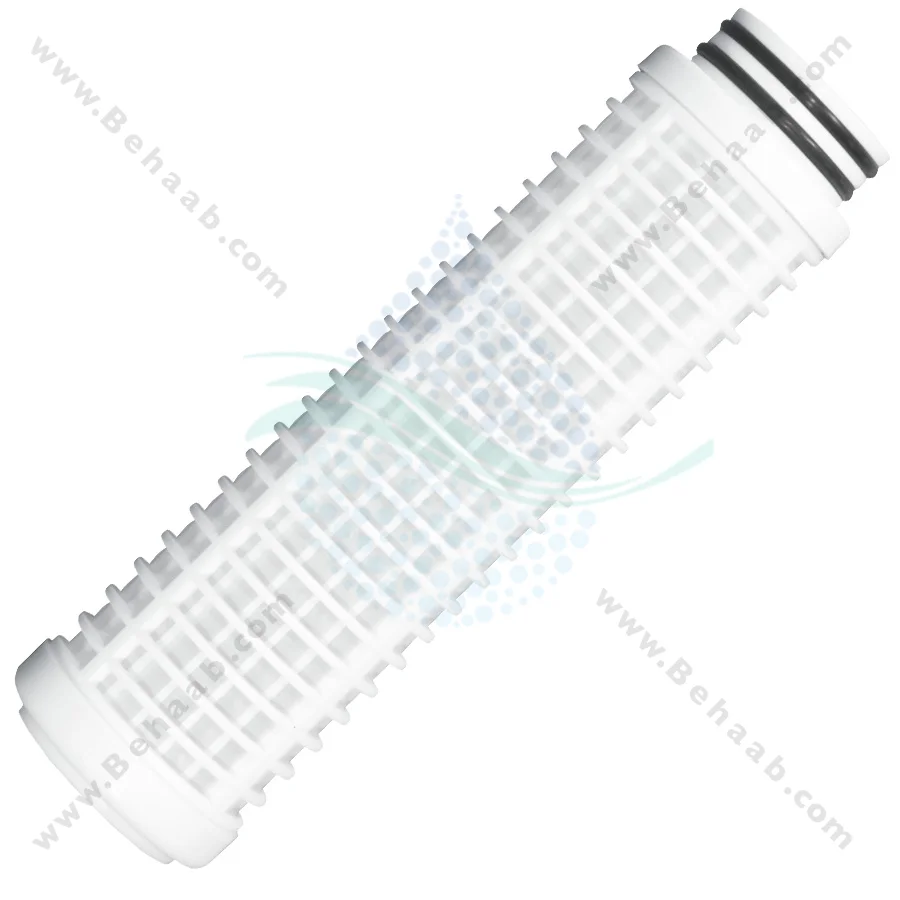 فیلتر توری پلاستیکی 10 اینچ 50 میکرون اورینگ دار - 10 inch Plastic 50 Micron Washable Net Filter Cartridge