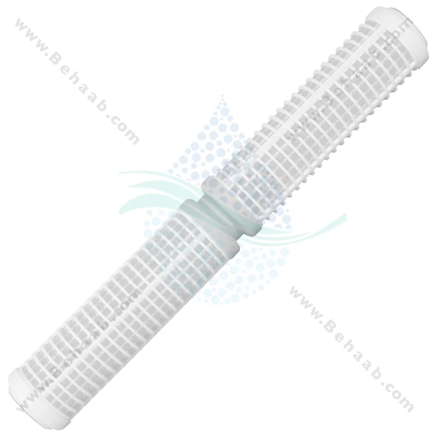 فیلتر توری پلاستیکی 20 اینچ اسلیم 25 میکرون - 20 inch Plastic 25 Micron Washable Net Filter Cartridge