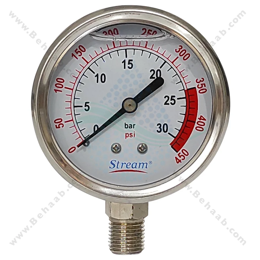 گیج فشار تصفیه آب استریم مدل YNT-60 - Stream Pressure Gauge YNT-60