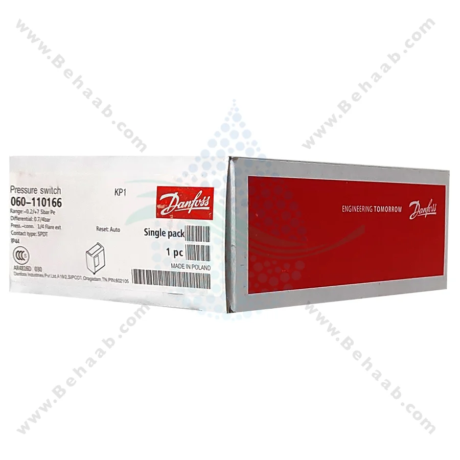 پرشر سوئیچ دانفوس مدل KP1 - Pressure Control Low Pressure Danfoss KP1 060-110166