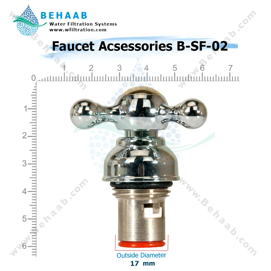 مغزی درشت شیر برداشت با فلکه سفید - Replacement Brass Ceramic Disk Tap Valve