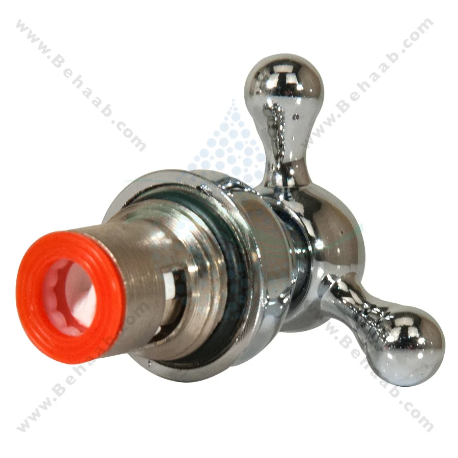 مغزی درشت شیر برداشت با فلکه سفید - Replacement Brass Ceramic Disk Tap Valve