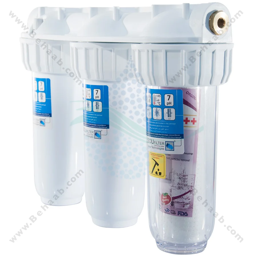 تصفیه آب سه مرحله آکوا سافت BEH-F03 - 3Stage Water Filtration System Aqua Soft BEH-F03