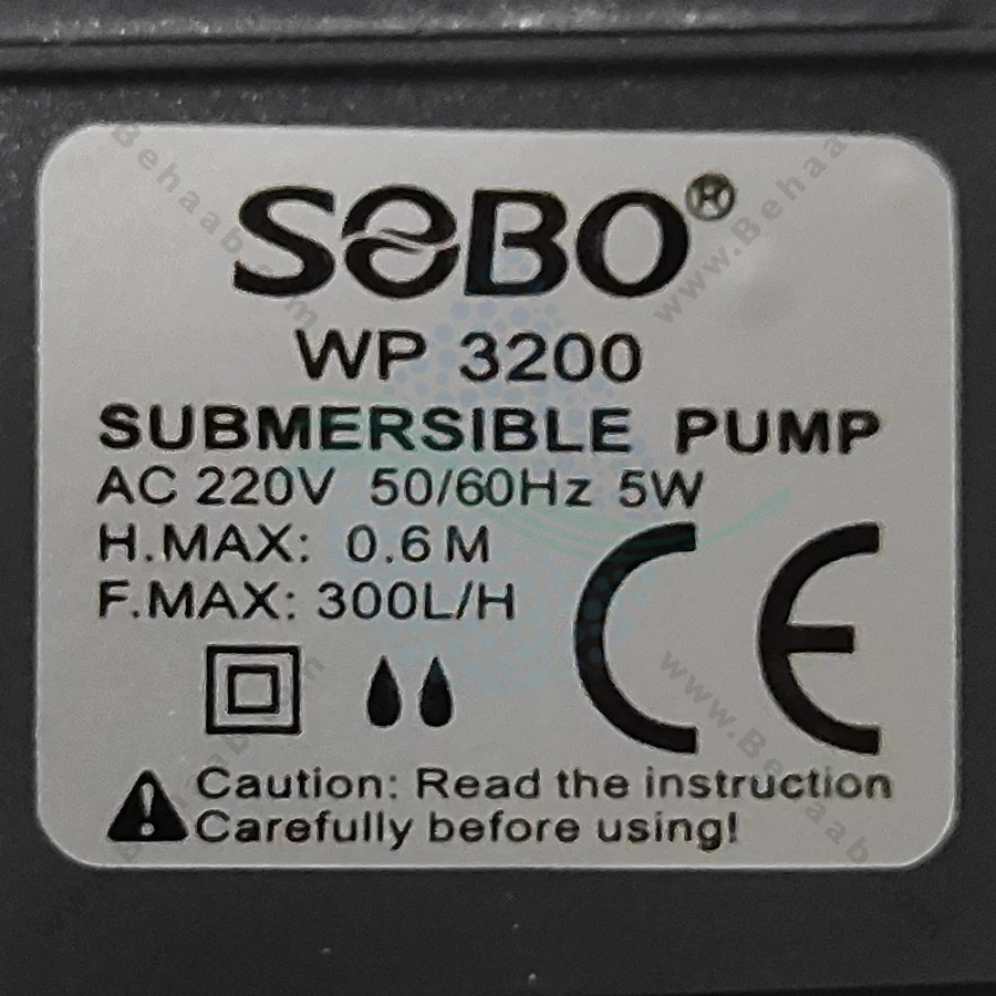 واتر پمپ آکواریوم سوبو مدل WP-3200 - Submersible Aquarium Pump SOBO WP-3200