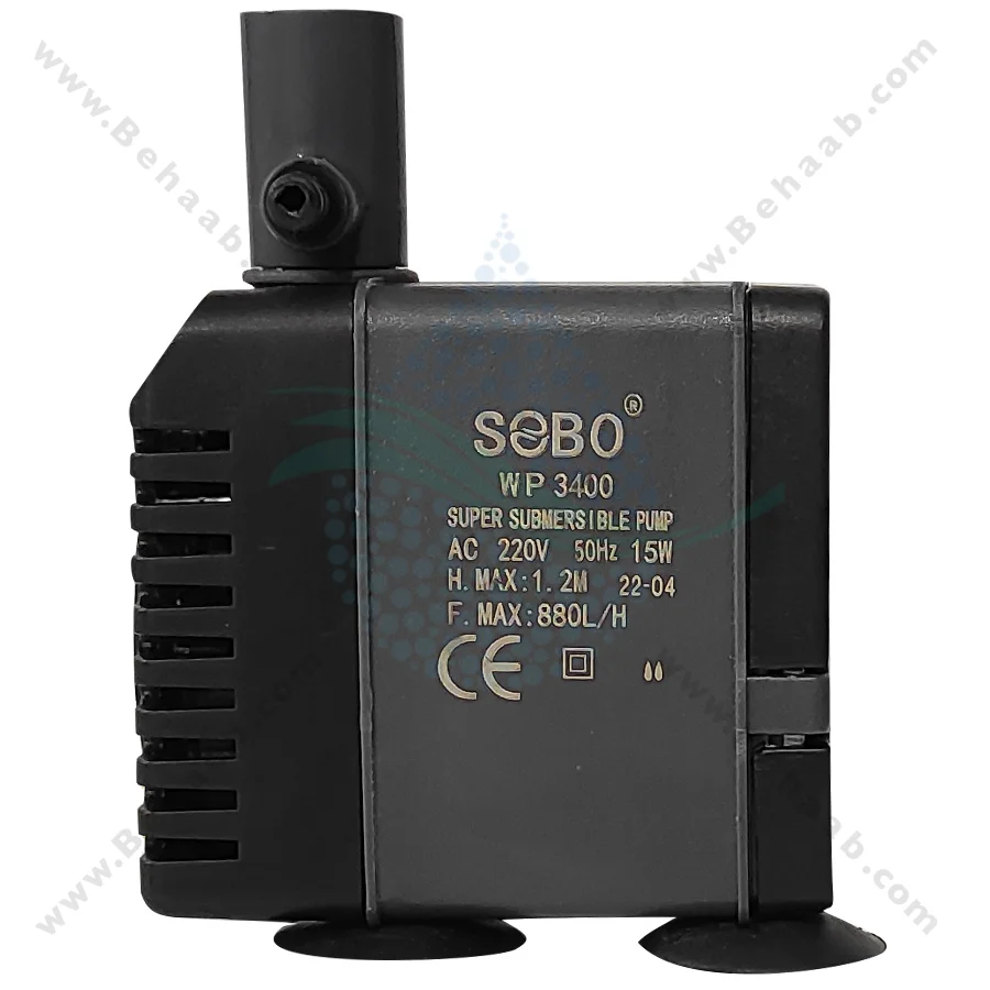 واتر پمپ آکواریوم سوبو مدل WP-3400 - Submersible Aquarium Pump SOBO WP-3400