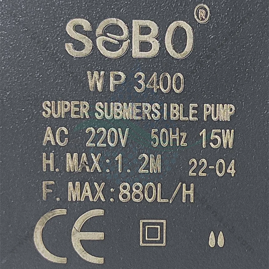 واتر پمپ آکواریوم سوبو مدل WP-3400 - Submersible Aquarium Pump SOBO WP-3400