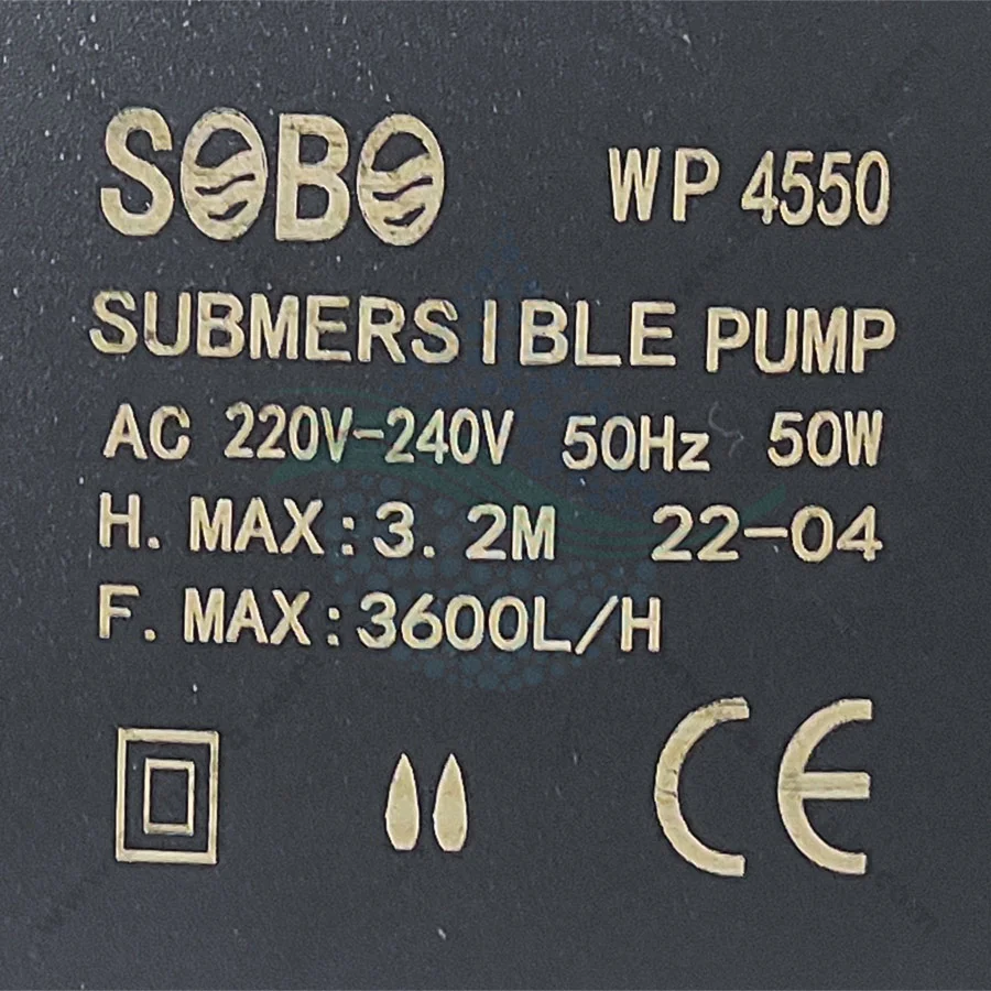 واتر پمپ آکواریوم سوبو مدل WP-4550 - Submersible Aquarium Pump SOBO WP-4550