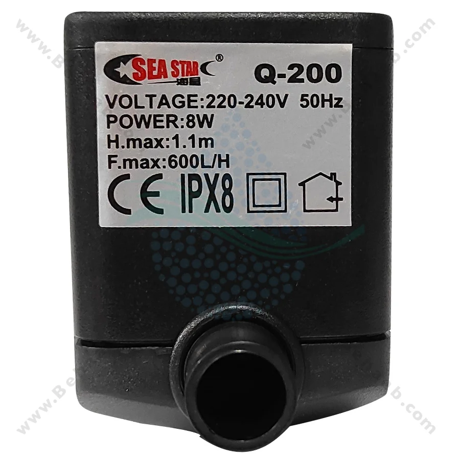 واتر پمپ آکواریوم سی استار مدل Q-200 - Submersible Aquarium Pump SEA STAR Q-200