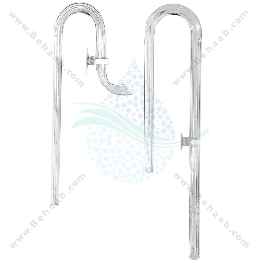 ست ورودی خروجی شیشه ای فیلتر آکواریوم سایز 12 میلی‌متر گرینر - GREENER Glass Pipe Inflow and Outflow 12mm for Aquarium