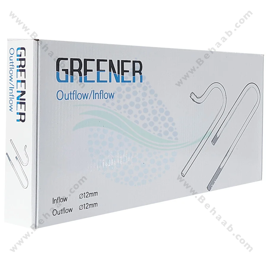 ست ورودی خروجی شیشه ای فیلتر آکواریوم سایز 12 میلی‌متر گرینر - GREENER Glass Pipe Inflow and Outflow 12mm for Aquarium