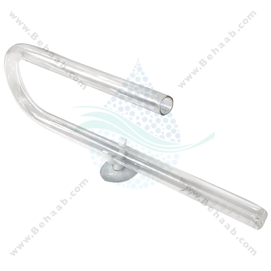 ست ورودی خروجی شیشه ای فیلتر آکواریوم سایز 16 به 12 میلی‌متر گرینر ویولت - GREENER Glass Lily Pipe Inflow and Outflow 12/16mm for Aquarium