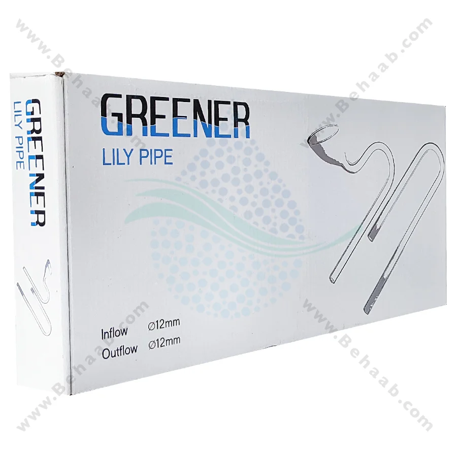 ست ورودی خروجی شیشه ای فیلتر آکواریوم سایز 12 میلی‌متر گرینر ویولت - GREENER Glass Lily Pipe Inflow and Outflow 12mm for Aquarium