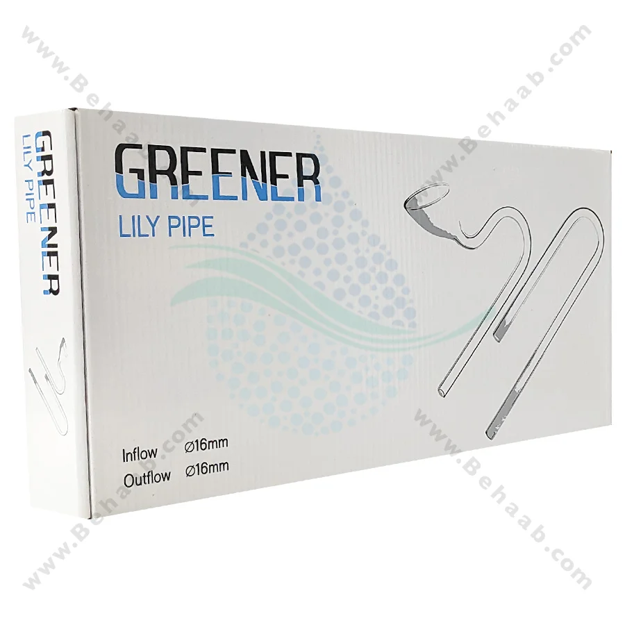 ست ورودی خروجی شیشه ای فیلتر آکواریوم سایز 16 میلی‌متر گرینر ویولت - GREENER Glass Lily Pipe Inflow and Outflow 16mm for Aquarium