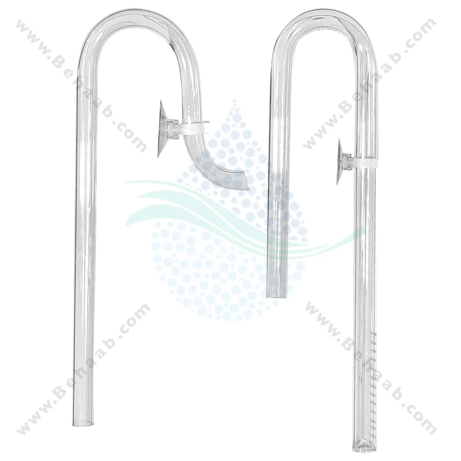 ست ورودی خروجی شیشه ای فیلتر آکواریوم سایز 16 به 12 میلی‌متر گرینر - GREENER Glass Pipe Inflow and Outflow 12/16mm for Aquarium
