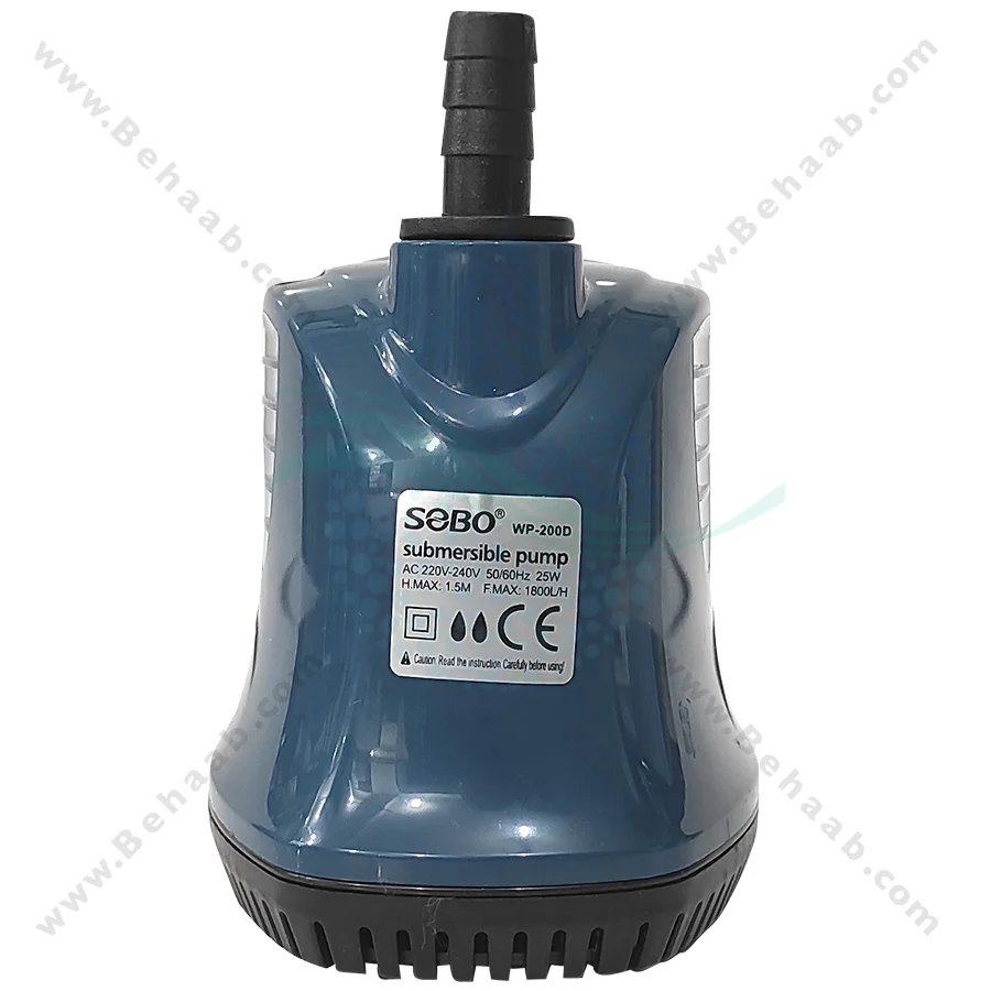 واتر پمپ کف کش خشک و تر سوبو مدل WP-200D - Submersible Aquarium Pump SOBO WP-200D