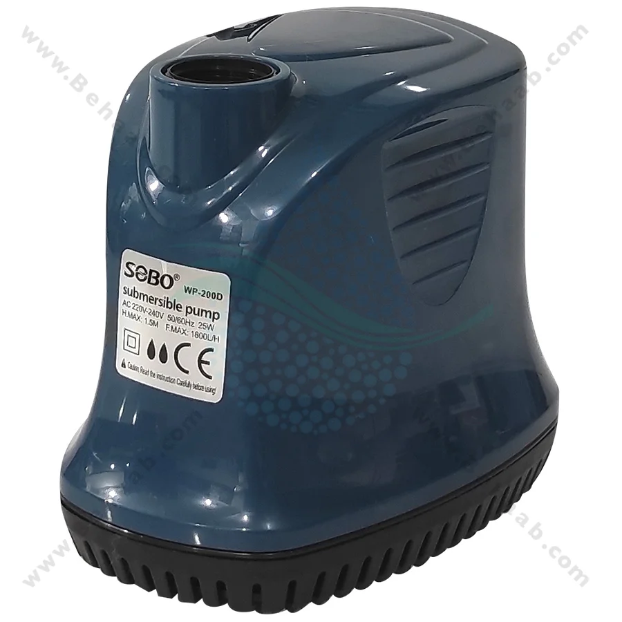واتر پمپ کف کش خشک و تر سوبو مدل WP-200D - Submersible Aquarium Pump SOBO WP-200D