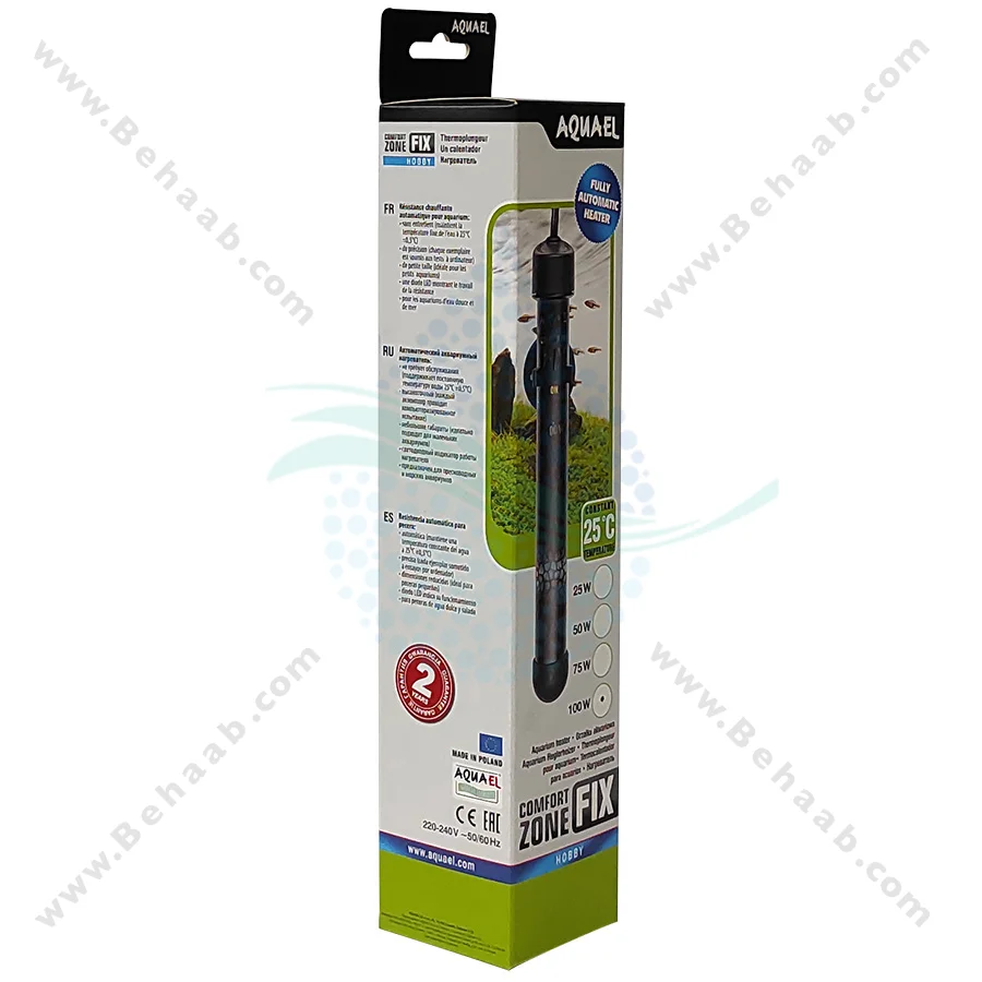 بخاری آکواریوم 100 وات آکوا ال - Aquael Comfortzone Fix Automatic Aquarium Heater 100W
