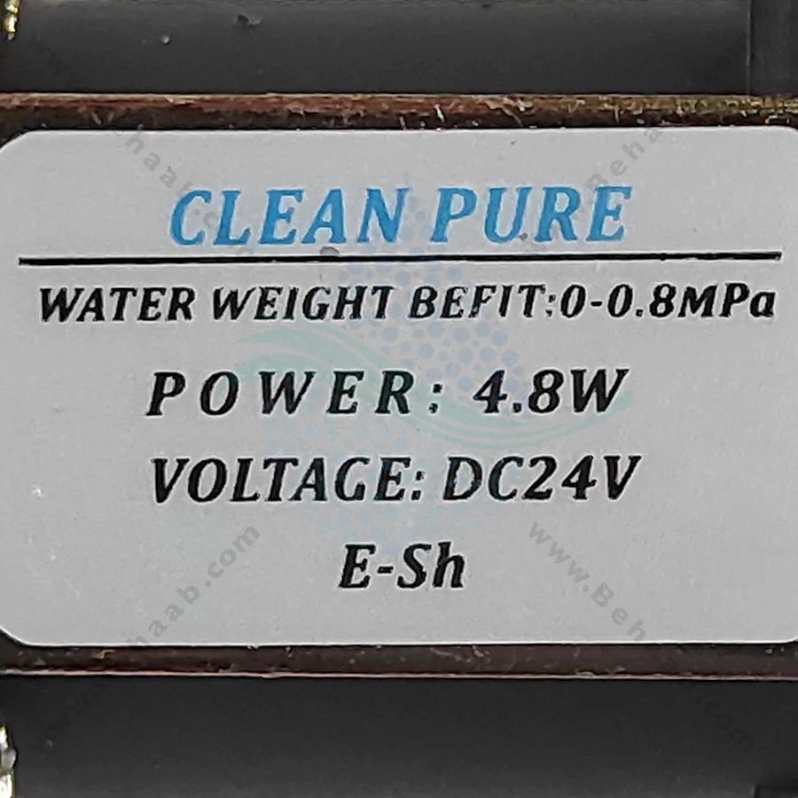 شیر برقی تصفیه آب کلین پیور CLEAN PURE - 24V DC RO Water Purifier Solenoid Valve Clean Pure