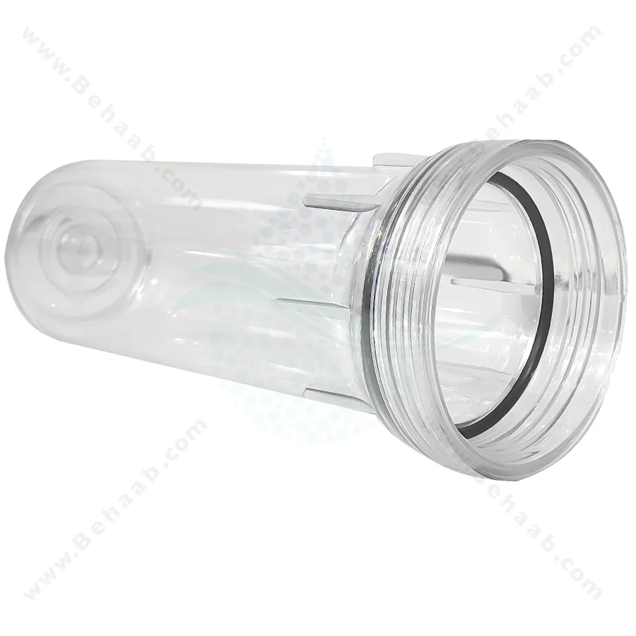 هوزینگ شفاف تصفیه آب خانگی سوفیلتر تک اورینگ ایرانی - 10-Inch Transparent Water Filter Housing 1/4 Ports For Reverse Osmosis Systems SouFilter