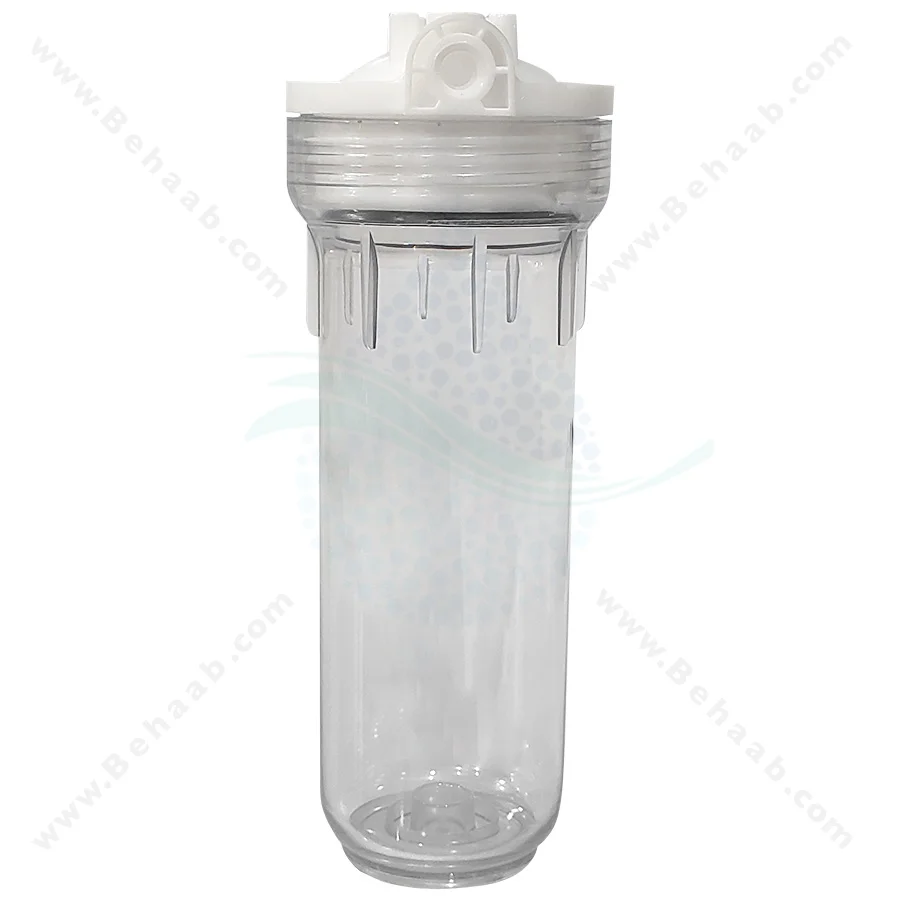 هوزینگ شفاف تصفیه آب خانگی سوفیلتر تک اورینگ ایرانی - 10-Inch Transparent Water Filter Housing 1/4 Ports For Reverse Osmosis Systems SouFilter