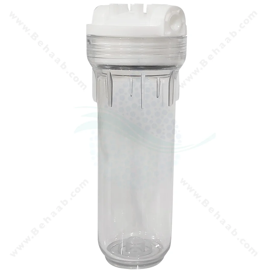 هوزینگ شفاف تصفیه آب خانگی سوفیلتر تک اورینگ ایرانی - 10-Inch Transparent Water Filter Housing 1/4 Ports For Reverse Osmosis Systems SouFilter