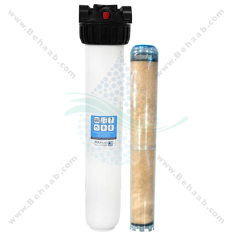 رسوب گیر کولر آبی با فیلتر رزین 20 اینچ اسلیم - Anti Scaling Swamp Cooler With 20 inch Ion Resin Water Filter