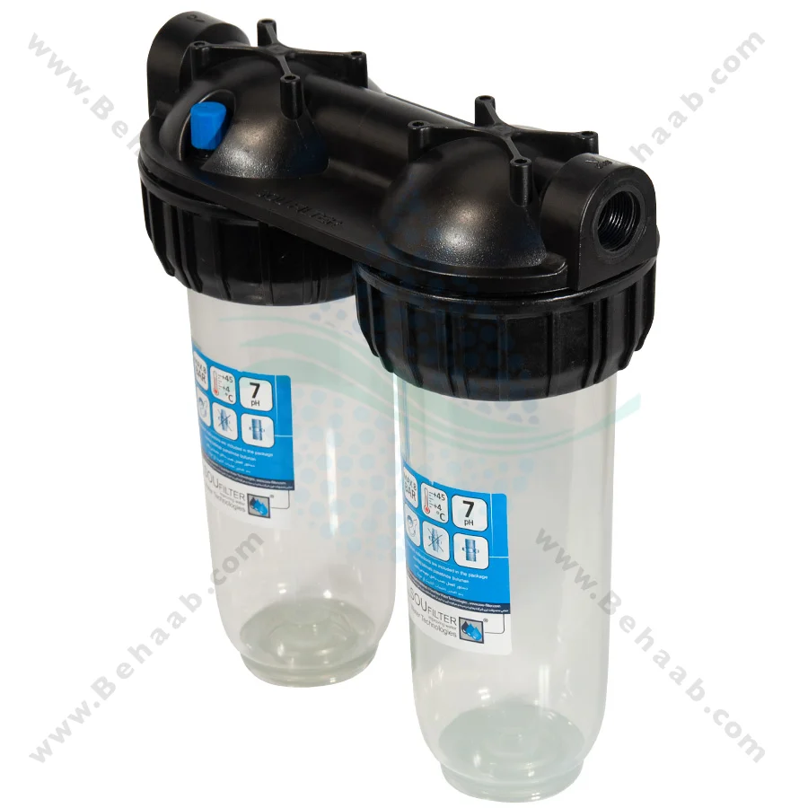 رسوب گیر کولر آبی با فیلتر الیافی و رزینی 10 اینچ - Anti Scaling Swamp Cooler with 10 inch PP and Resin Water Filter
