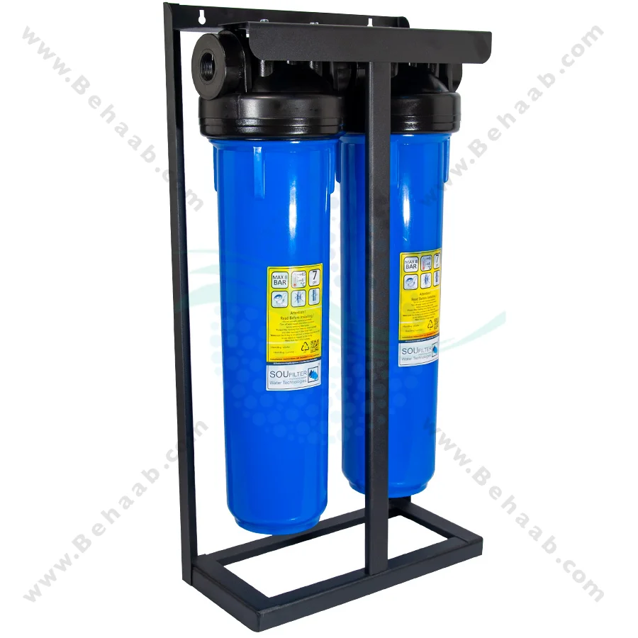رسوب گیر کولر آبی با فیلتر الیافی و رزینی 20 اینچ جامبو - Anti Scaling Swamp Cooler with 20 inch Jumbo PP and Resin Water Filter
