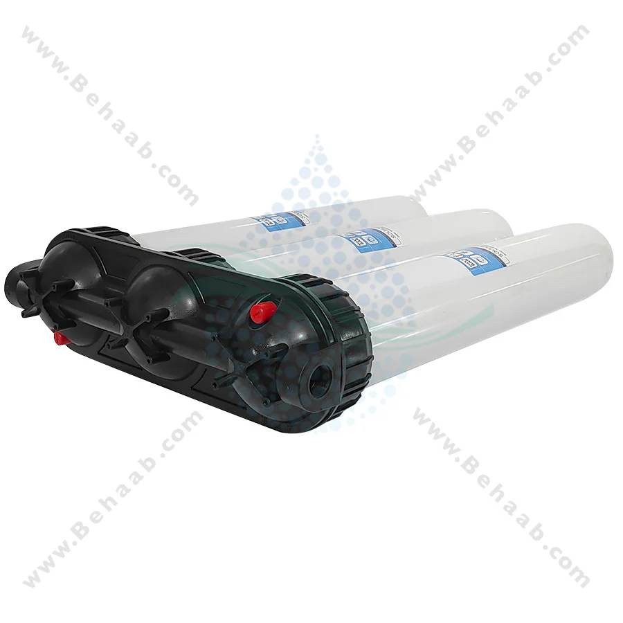 رسوب گیر کولر آبی با فیلتر الیافی، کربن و رزینی 20 اینچ اسلیم - Anti Scaling Swamp Cooler with 20 inch Slim PP-GAC and Resin Water Filter