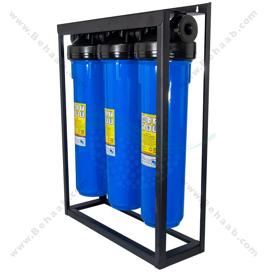 رسوب گیر کولر آبی با فیلتر الیافی، کربن و رزینی 20 اینچ جامبو - Anti Scaling Swamp Cooler with 20 inch Jumbo PP-GAC and Resin Water Filter