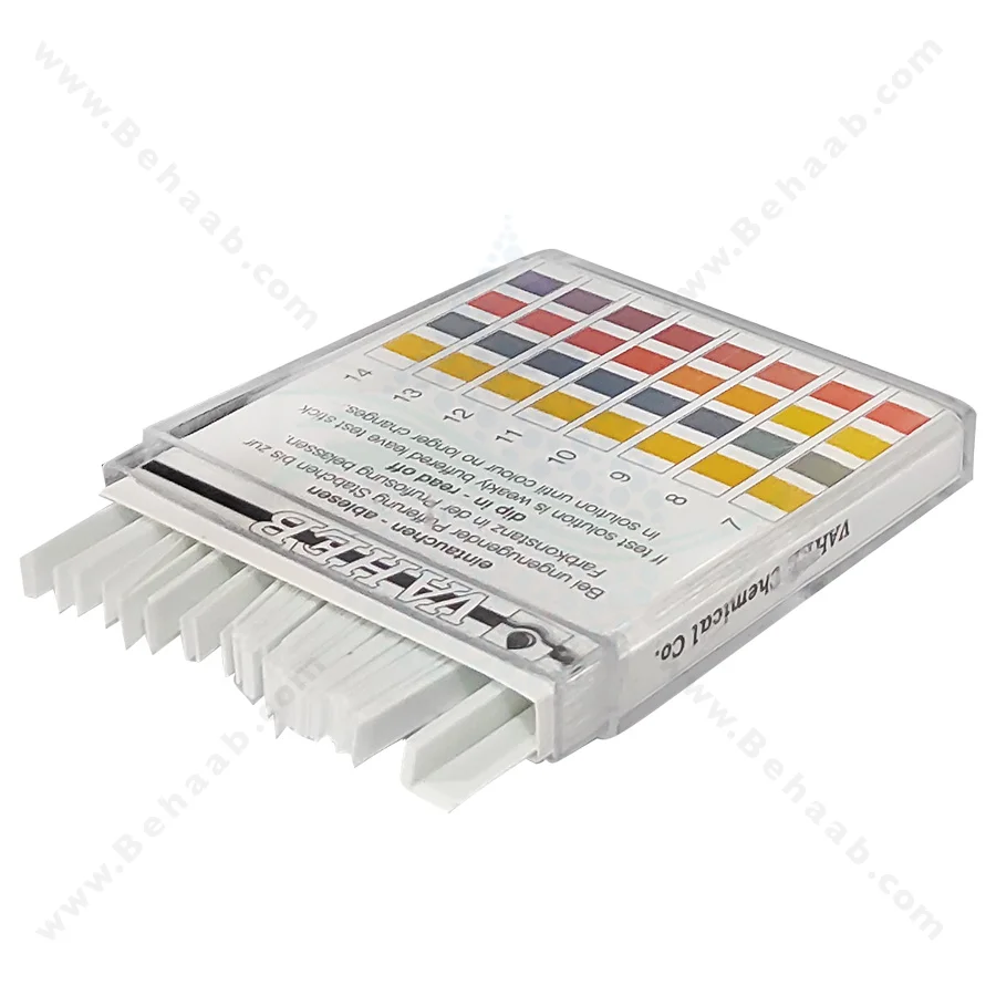 کاغذ اندازه گیری PH واهب مدل V-103 - PH Fix 0-14 Indicator Sticks 100/Box VAHEB