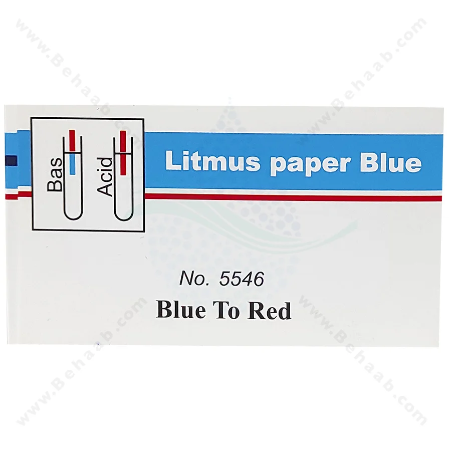 کاغذ تورنسل آبی واهب مدل V-104 - VAHEB V-104 Blue Litmus pH Test Paper Acid Indicator 60 strips