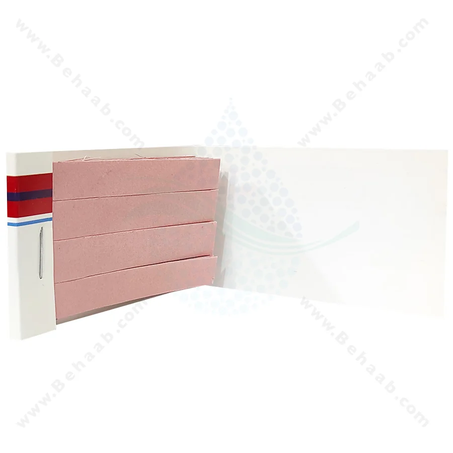 کاغذ تورنسل قرمز واهب مدل 0805 - VAHEB 0805 Red Litmus pH Test Paper Base Indicator 60 strips