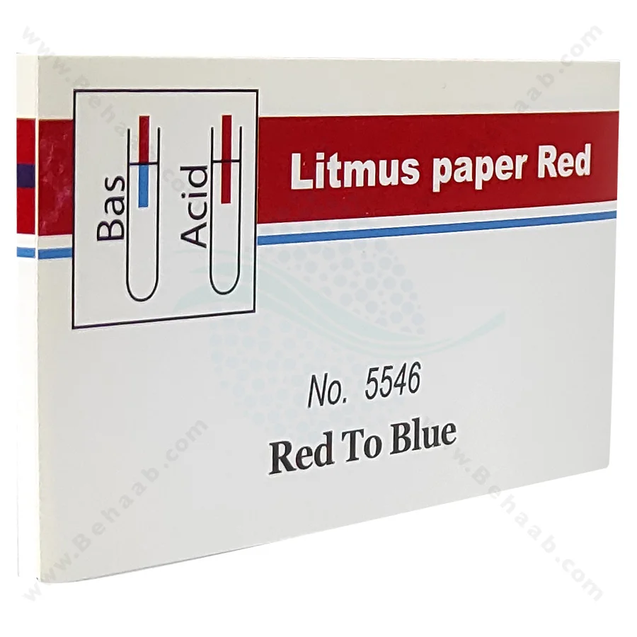 کاغذ تورنسل قرمز واهب مدل 0805 - VAHEB 0805 Red Litmus pH Test Paper Base Indicator 60 strips
