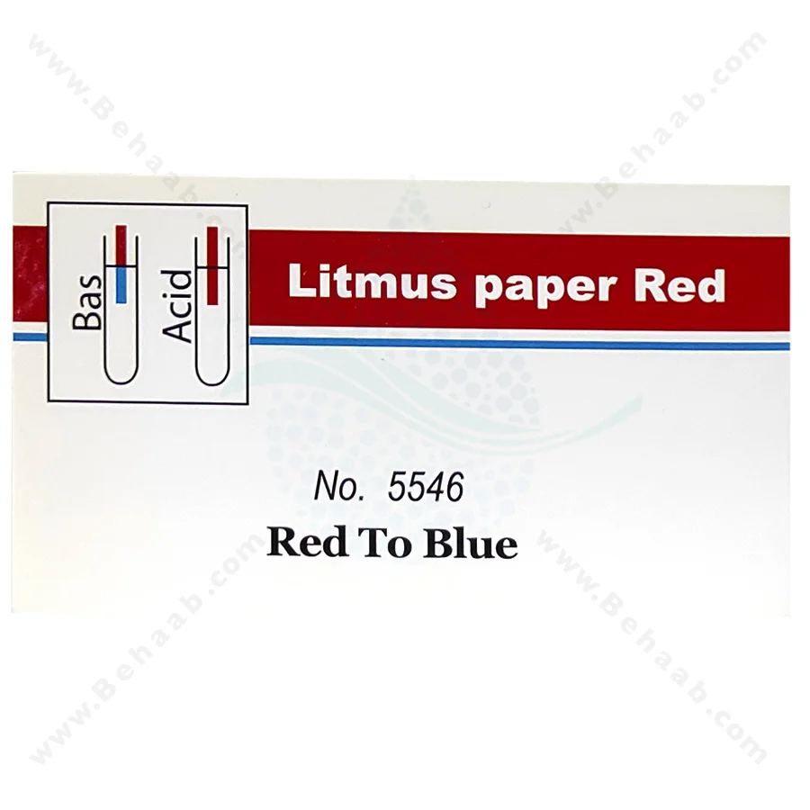 کاغذ تورنسل قرمز واهب مدل 0805 - VAHEB 0805 Red Litmus pH Test Paper Base Indicator 60 strips