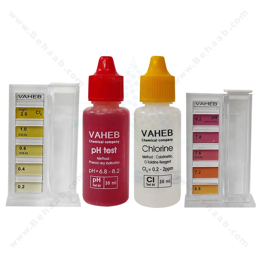 کیت اندازه گیری کلر و PH واهب مدل V-610 - VAHEB V-610 OTO Test Kit for pH and Chlorine