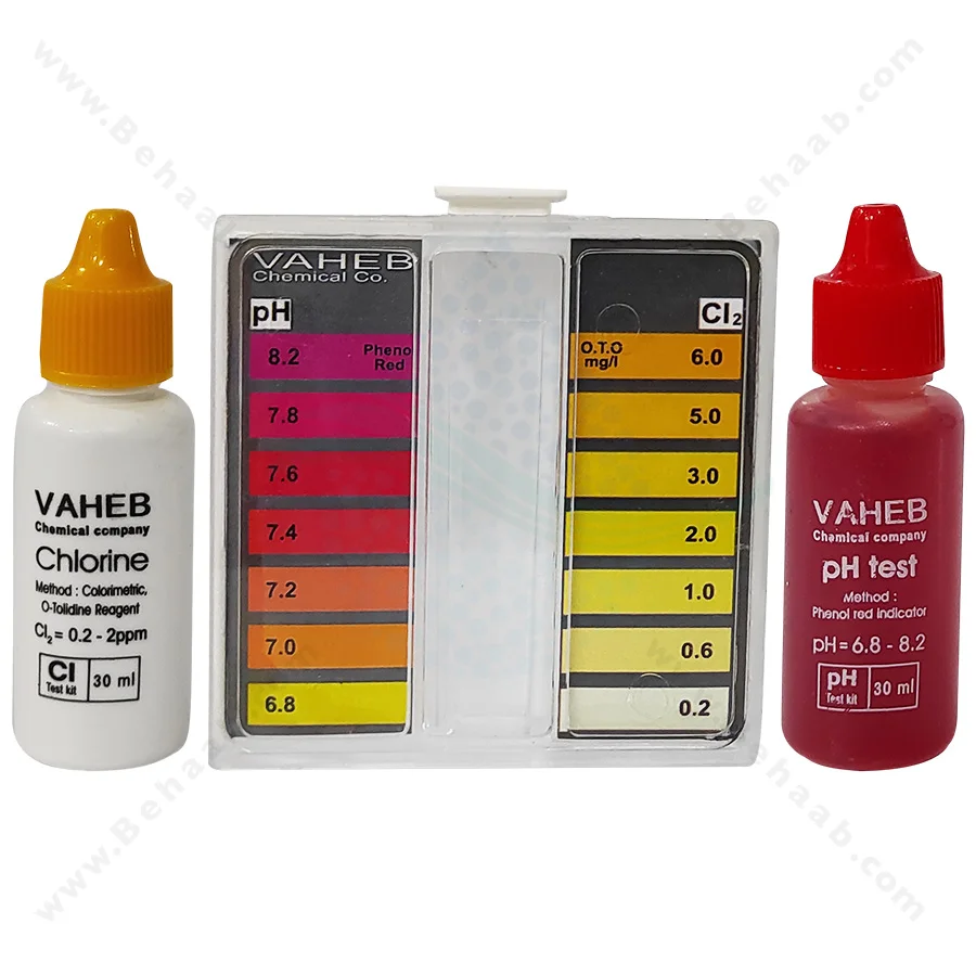 کیت اندازه گیری کلر و PH واهب مدل VM-610 - VAHEB VM-610 OTO Test Kit for pH and Chlorine