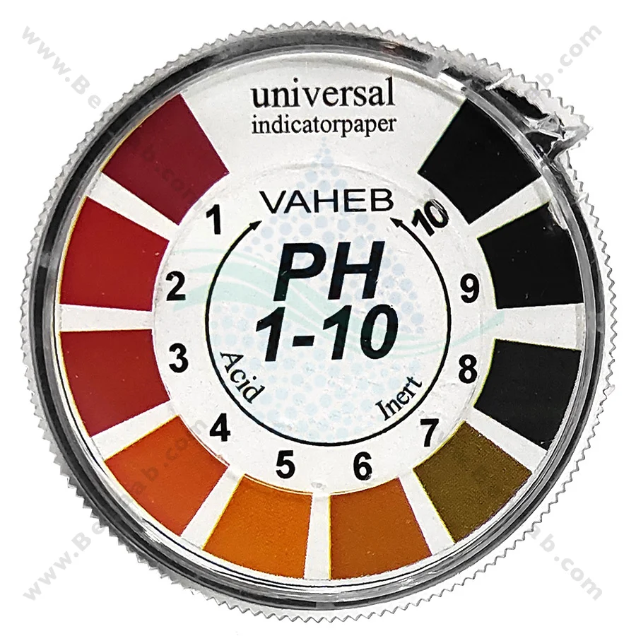 کاغذ اندازه گیری PH آب آکواریوم واهب مدل V-102 - Vaheb V-102 pH Test Strips Aquarium Range 0-10