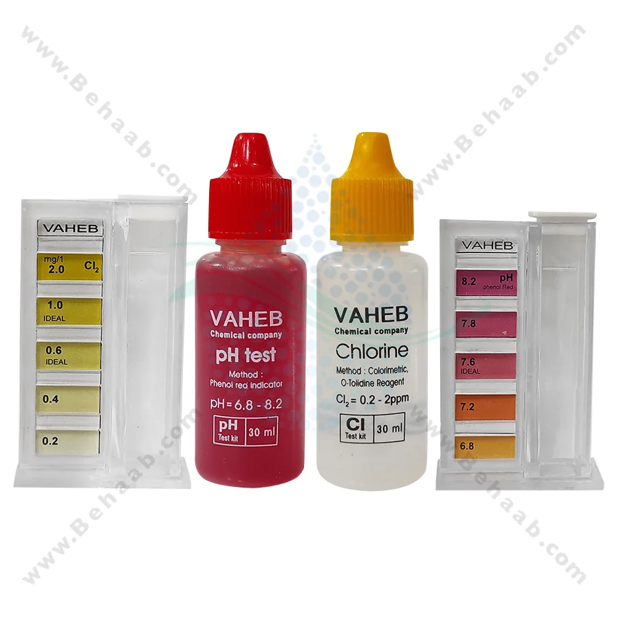 کیت اندازه گیری کلر و ph آب آکواریوم واهب مدل V-610 - VAHEB V-610 Aquarium OTO Water Test Kit for pH and Chlorine