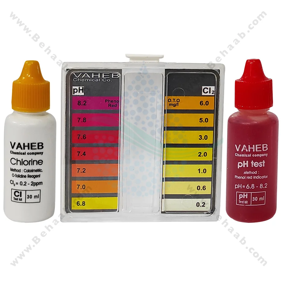 کیت اندازه گیری کلر و ph آب آکواریوم واهب مدل VM-610 - VAHEB VM-610 Aquarium OTO Water Test Kit for pH and Chlorine